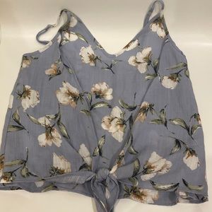 Blue with White Flowers Blouse
